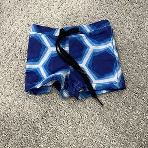 NWOT Blue Euro Swimsuit Shorts